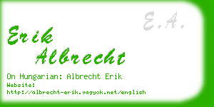 erik albrecht business card